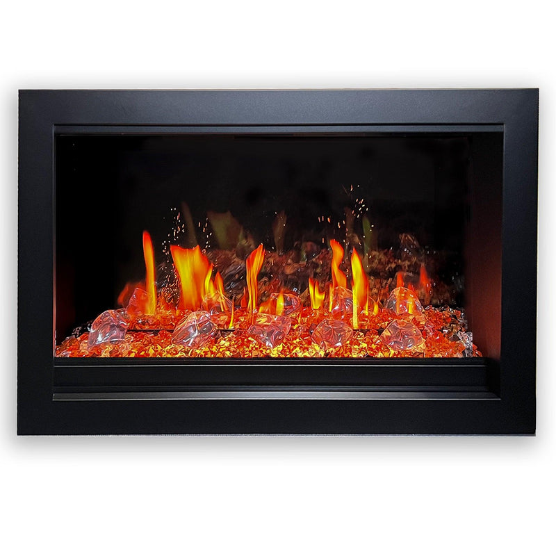 Litedeer 33 inch Smart Electric Fireplace Insert with App Diamond-like Crystal (ZEF38VC-33C