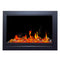 Litedeer 33" Smart Electric Fireplace Insert with App Reflective Amber Glass, Crackling Sounds ZEF38VC-33A, Black