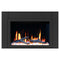 Litedeer 38-in Smart Electric Fireplace Insert with App 5 Unique Flame Crackling Sounds Driftwood Logs & River Rocks - ZEF38VC, Black Fireplace 38"