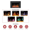 Litedeer 38-in Smart Electric Fireplace Insert with App 5 Unique Flame Crackling Sounds Driftwood Logs & River Rocks - ZEF38VC, Black Fireplace 38"