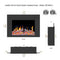 Litedeer 38-in Smart Electric Fireplace Insert with App 5 Unique Flame Crackling Sounds Driftwood Logs & River Rocks - ZEF38VC, Black Fireplace 38"