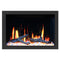 Litedeer 38-in Smart Electric Fireplace Insert with App 5 Unique Flame Crackling Sounds Driftwood Logs & River Rocks - ZEF38VC, Black Fireplace 38"