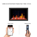 Litedeer 38 in Smart Electric Fireplace Insert with App Diamond-like Crystal - (ZEF38VC-C