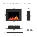 Litedeer 38 in Smart Electric Fireplace Insert with App Diamond-like Crystal - (ZEF38VC-C