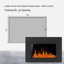 Litedeer 38" Smart Electric Fireplace Insert with Fireplace App, Reflective Fire Glass Amber - ZEF38VC-A