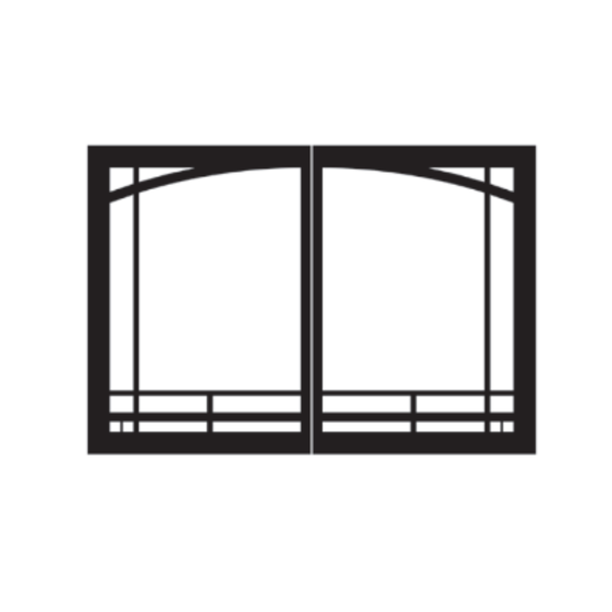 Empire Black Mission Arch Door Set DVRB1MBL