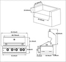 Mont Alpi 400 Built-in Gas Grill / 4-Burner Grill, Infrared Back Burner, Stainless Steel, Rotisserie Kit / MABi400