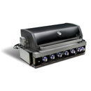 Mont Alpi 805 Black Stainless Steel Built-In Grill / 6-Burner Grill, Infrared Back Burner, Rotisserie Kit / MABi805-BSS