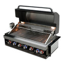 Mont Alpi 805 Black Stainless Steel Built-In Grill / 6-Burner Grill, Infrared Back Burner, Rotisserie Kit / MABi805-BSS