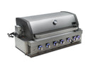 Mont Alpi 805 Built-In Gas Grill / 6-Burner Grill, Infrared Rear Burner, Stainless Steel, Rotisserie Kit / MABi805