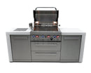 Mont Alpi 400 Deluxe Island / 4-Burner Grill, 2 Infrared Burners, Stainless Steel, Rotisserie Kit, Cover / MAi400-D