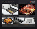 Mont Alpi 400 Deluxe Island with Fridge Cabinet / 4-Burner Grill, 2 Infrared Burners, Fridge, Stainless Steel / MAi400-DFC