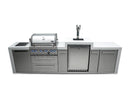 Mont Alpi 400 Deluxe Island with Kegerator / 4-Burner Grill, 2 Infrared Burners, 3 Beer Taps, Stainless Steel / MAi400-DKEG