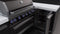 Mont Alpi 805 Black Stainless Steel Island with 90 Degree Corner / 6-Burner Grill, 2 Infrared Burners / MAi805-BSS90