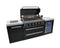 Mont Alpi 805 Black Stainless Steel Island with Fridge Cabinet / 6-Burner Grill, 2 Infrared Burners, Fridge  / MAi805-BSSFC