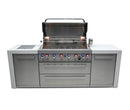 Mont Alpi 805 Deluxe Island / 6-Burner Grill, 2 Infrared Burners, Stainless Steel, Rotisserie Kit, Cover / MAi805-D