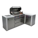 Mont Alpi 805 Deluxe Island with 90 Degree Corner / 6-Burner Grill, 2 Infrared Burners, Stainless Steel / MAi805-D90C