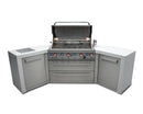 Mont Alpi 805 Deluxe Island with Two 45 Degree Corners/ 6-Burner Grill, 2 Infrared Burners, Stainless Steel / MAi805-D45