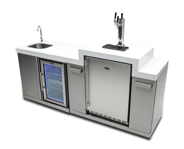 Mont Alpi Beverage Center with Kegerator / Kegerator, Sink, Fridge, 3 taps / MA-BEVKEG