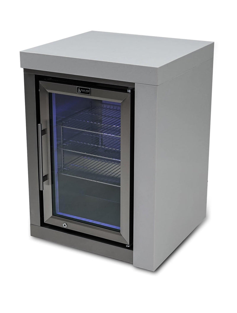 Mont Alpi Single Fridge Module / Outdoor Rated, Lockable, Blue LED Lights, Waterfall Side / MASFM