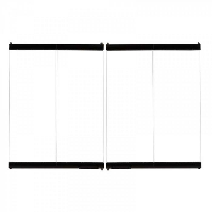 Superior 36-Inch Ebony Finish Mosaic Masonry Bi-Fold Glass Doors for WRT6036 & WRE6036 Wood Burning Fireplaces - BDMO36E