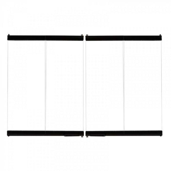 Superior 36-Inch Ebony Finish Mosaic Masonry Bi-Fold Glass Doors for WRT6036 & WRE6036 Wood Burning Fireplaces - BDMO36E