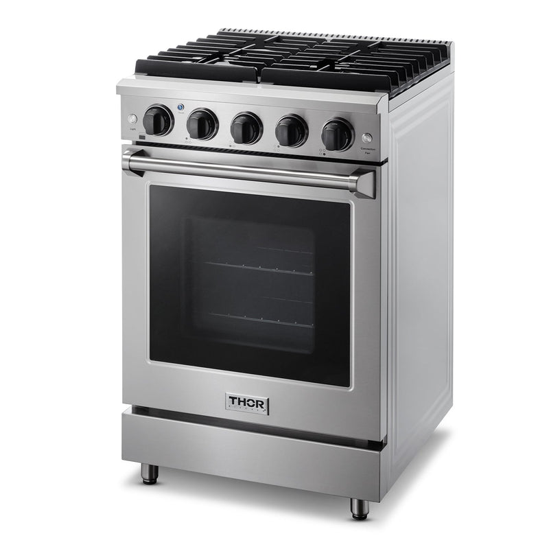 Thor Kitchen 24-Inch 3.7 cu. ft. Oven Gas Range in Stainless Steel LRG2401ULP