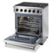 Thor Kitchen 30-Inch Gas Range with 5 Burners, 4.55 cu. ft Oven in Stainless Steel LRG3001ULP