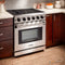 Thor Kitchen 30-Inch Gas Range with 5 Burners, 4.55 cu. ft Oven in Stainless Steel (LRG3001U)