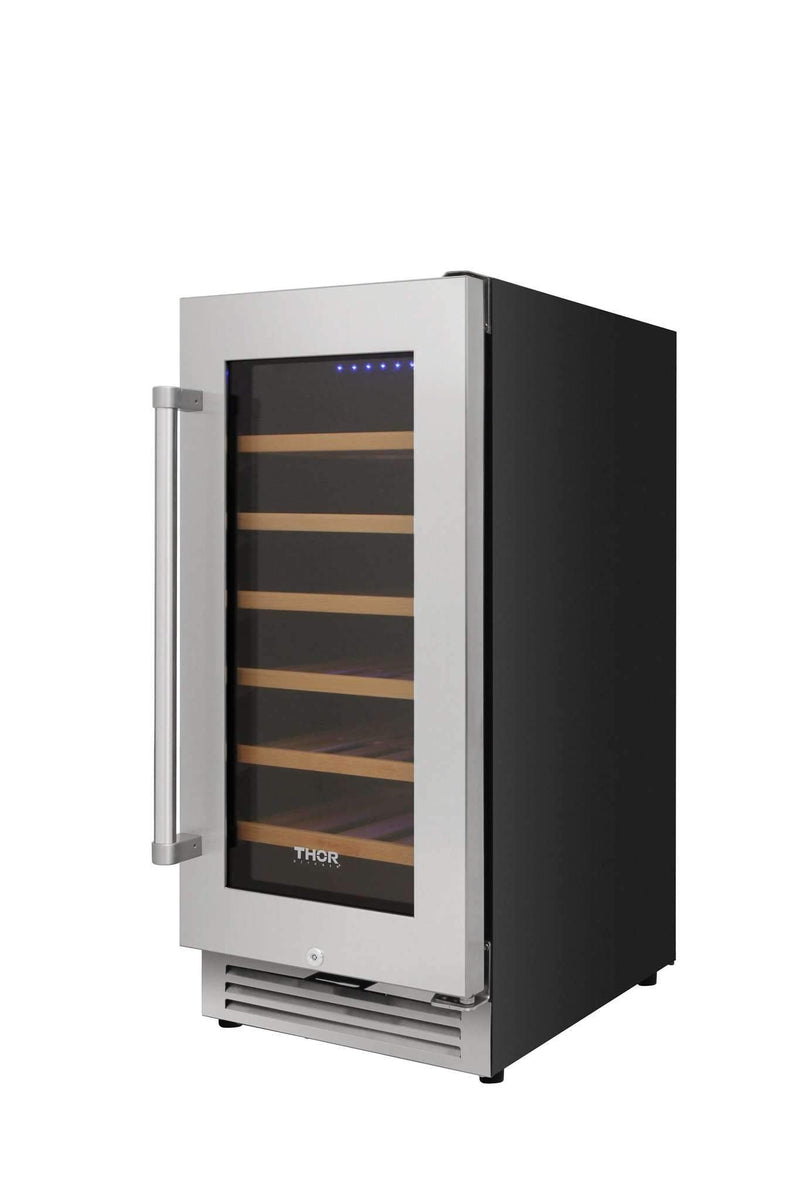 Thor Kitchen 15-inch Built-in Wine Cooler with 33-Bottle Capacity and Sabbath Mode (TWC1501)