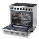 Thor Kitchen 36-Inch 6.0 Cu. Ft Single Oven Professional Gas Range in Stainless Steel LRG3601ULP