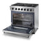 Thor Kitchen 36-Inch 6.0 Cu. Ft Single Oven Professional Gas Range in Stainless Steel (LRG3601U)