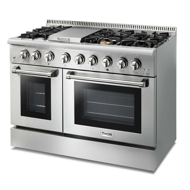 Thor Kitchen 48-Inch 6.7 cu. ft. Dual Fuel Range in Stainless Steel (HRD4803U)