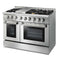 Thor Kitchen 48-Inch 6.7 cu. ft. Dual Fuel Range in Stainless Steel HRD4803ULP