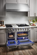 Thor Kitchen 48-Inch 6.7 cu. ft. Professional Gas Range in Stainless Steel with Double Oven HRG4808ULP