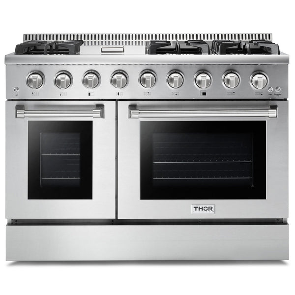 Thor Kitchen 48-Inch 6.7 cu. ft. Professional Gas Range in Stainless Steel with Double Oven (HRG4808U)