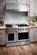 Thor Kitchen 48-Inch 6.7 cu. ft. Professional Gas Range in Stainless Steel with Double Oven HRG4808ULP