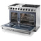 Thor Kitchen 48-Inch 6.8 cu. ft. Double Oven Gas Range in Stainless Steel LRG4807ULP