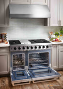 Thor Kitchen 48-Inch 6.8 cu. ft. Double Oven Gas Range in Stainless Steel LRG4807ULP