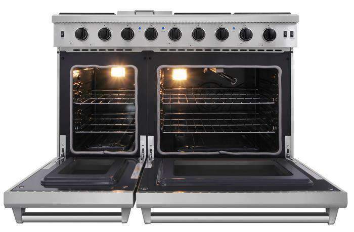 Thor Kitchen 48-Inch 6.8 cu. ft. Double Oven Gas Range in Stainless Steel LRG4807ULP