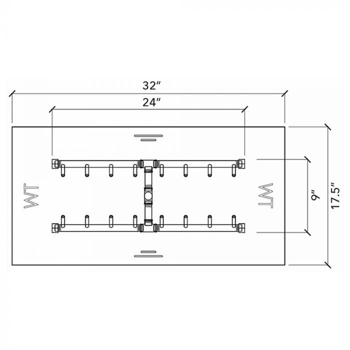 Warming Trends Crossfire UPK Universal Paver Kit For 32x17.5-35x20.5-Inch Rectangular Openings