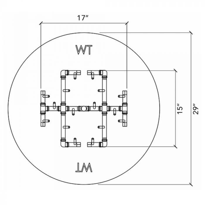 Warming Trends Crossfire UPK Universal Paver Kit For 29-31-Inch Circular or Square Openings