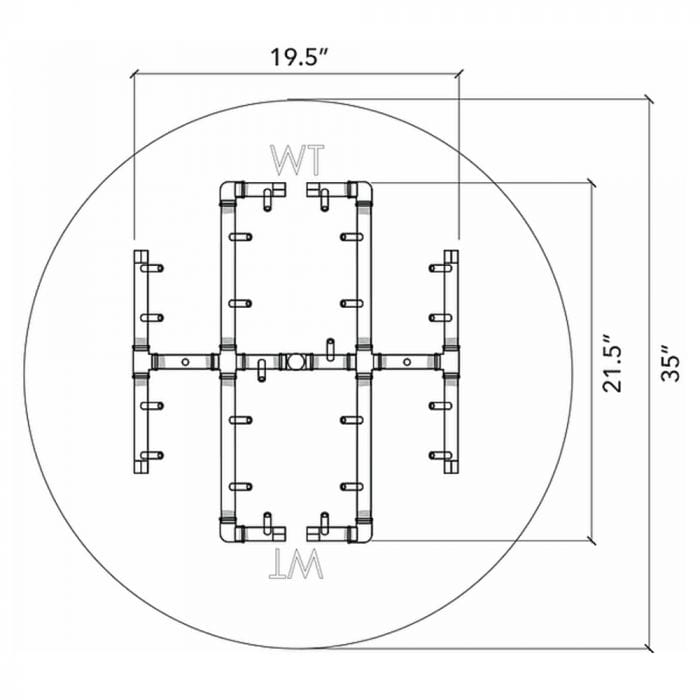 Warming Trends Crossfire UPK Universal Paver Kit For 35-37-Inch Circular or Square Openings