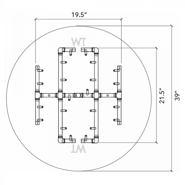 Warming Trends Crossfire UPK Universal Paver Kit For 39-41-Inch Circular or Square Openings