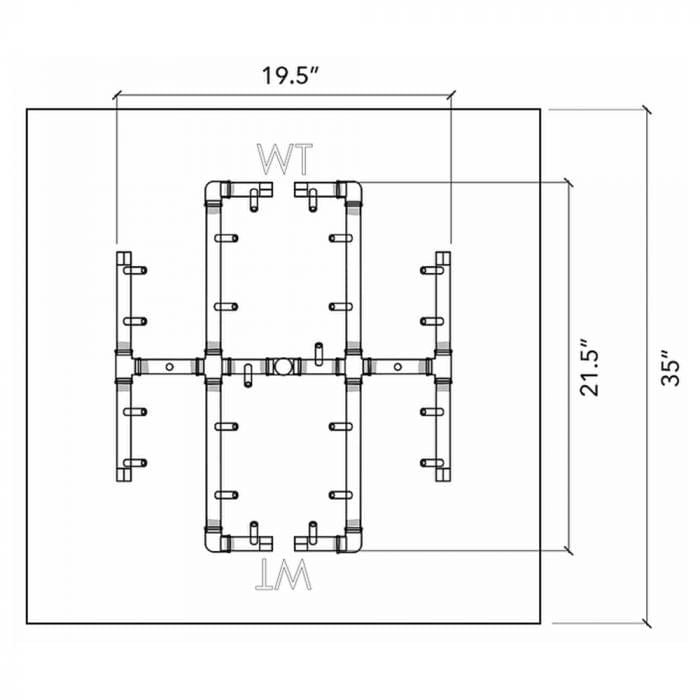 Warming Trends Crossfire UPK Universal Paver Kit For 35-37-Inch Circular or Square Openings