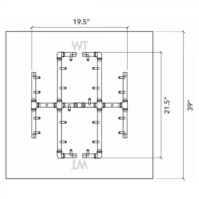 Warming Trends Crossfire UPK Universal Paver Kit For 39-41-Inch Circular or Square Openings