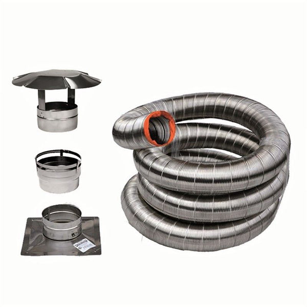 Drolet 6"Ø X 35' VORTEX STAINLESS FLEX LINER KIT FOR INSERTS VOLKI-635