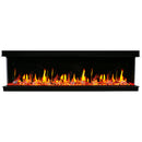 Litedeer Warmcastle 3 Side 50" Smart HD LED Electric Fireplace Wifi Enabled with App Diamond-like Crystal ZEF50T