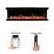 Litedeer Warmcastle 3 Side 50" Smart HD LED Electric Fireplace Wifi Enabled with App Diamond-like Crystal ZEF50T