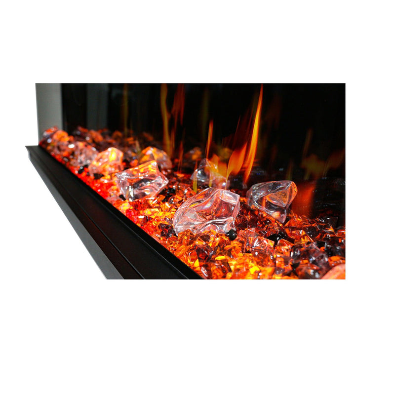 Litedeer Warmcastle 3 Side 50" Smart HD LED Electric Fireplace Wifi Enabled with App Diamond-like Crystal ZEF50T